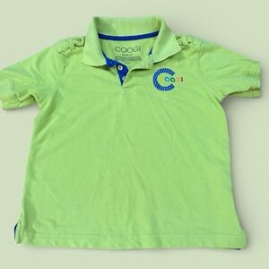 Coogi bright green short sleeve polo shirt.  Boys size 5/6. Good condition.
